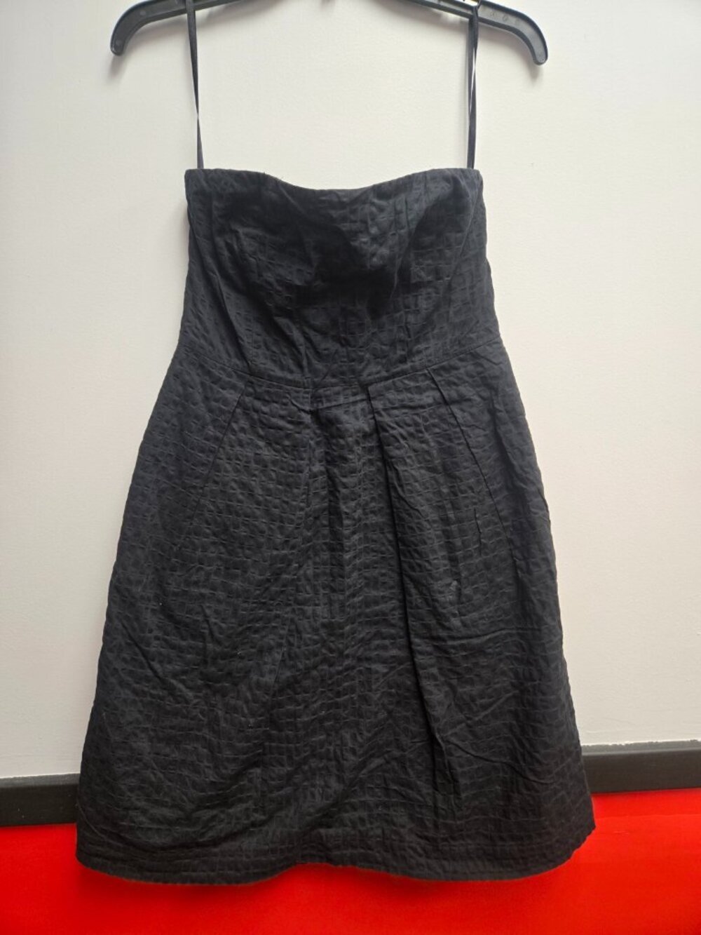 J. Crew Little Black Dress LBD Textured Cotton Strapless - 6